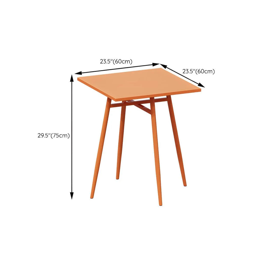 Orange Metal Modern Coffee Table – Square & Rectangular Outdoor Patio Tables Dimensions
