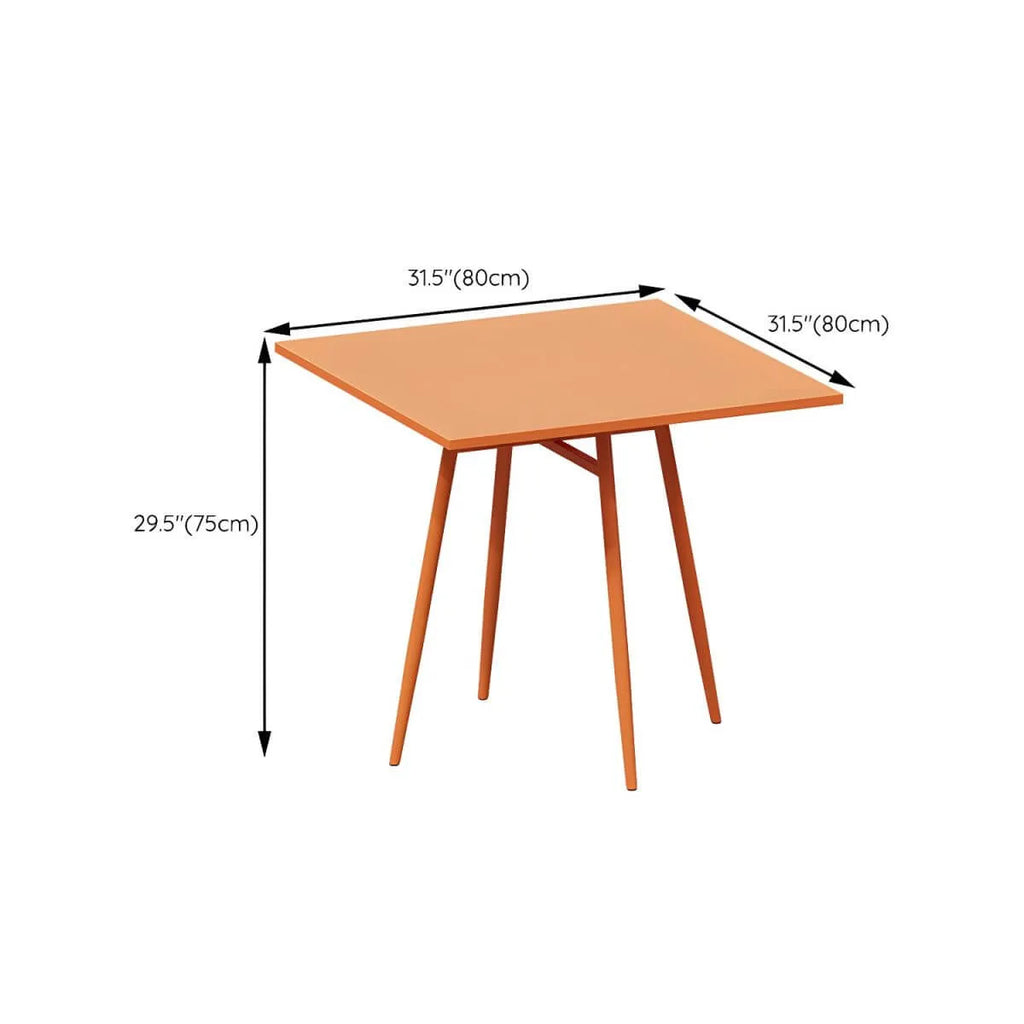 Orange Metal Modern Coffee Table – Square & Rectangular Outdoor Patio Tables Dimensions