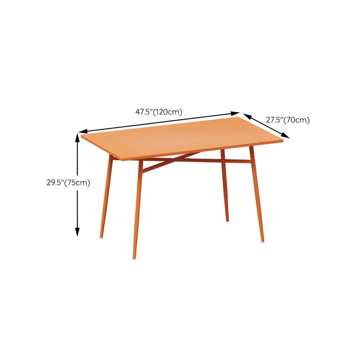 Orange Metal Modern Coffee Table – Square & Rectangular Outdoor Patio Tables Dimensions