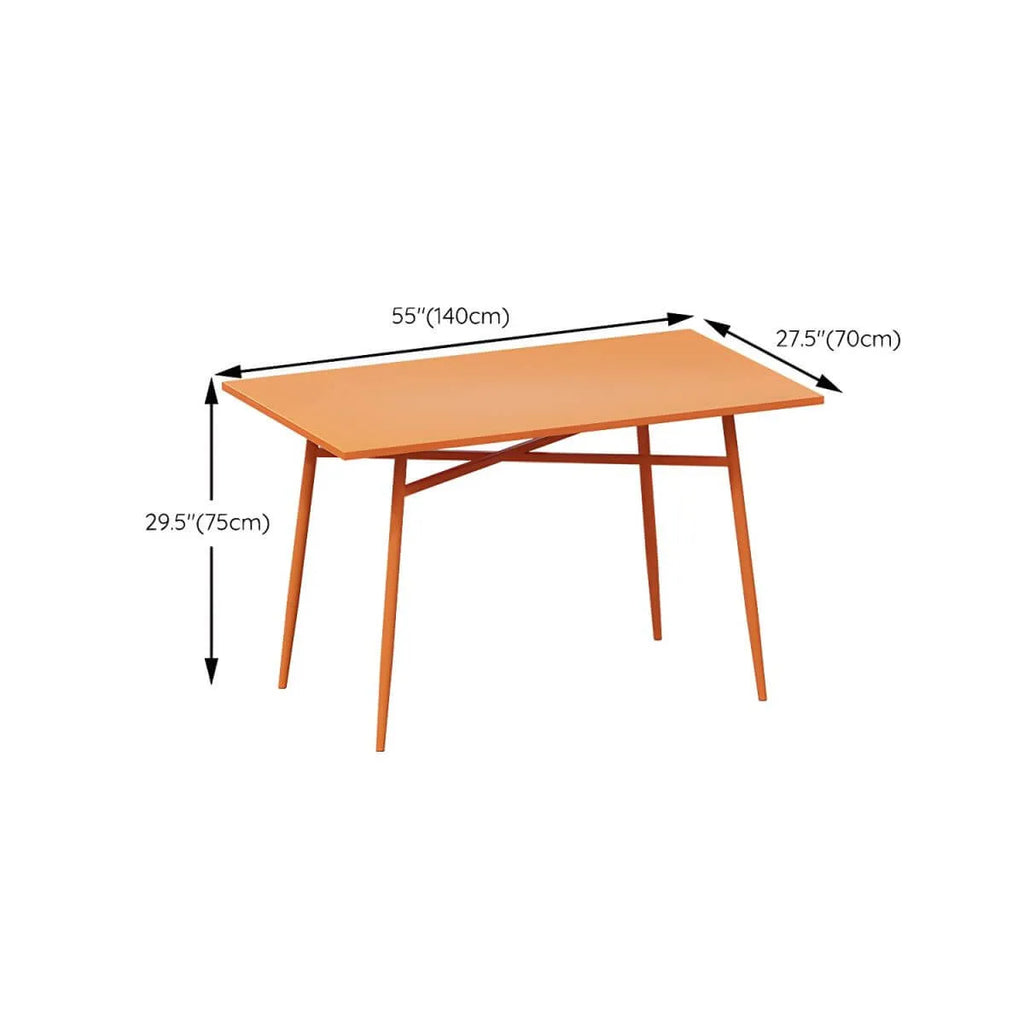 Orange Metal Modern Coffee Table – Square & Rectangular Outdoor Patio Tables Dimensions