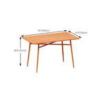 Orange Metal Modern Coffee Table – Square & Rectangular Outdoor Patio Tables Dimensions