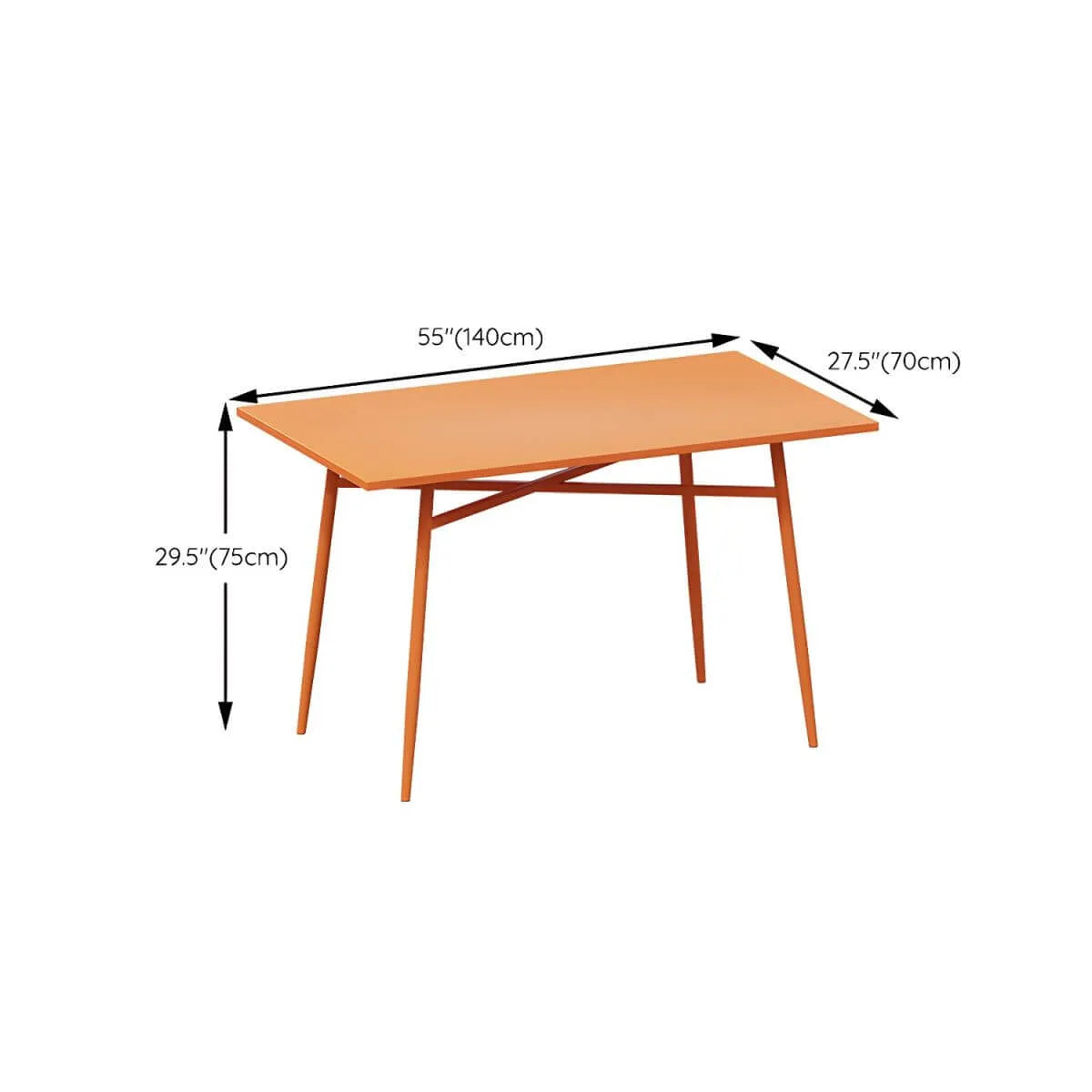 Orange Metal Modern Coffee Table – Square & Rectangular Outdoor Patio Tables Dimensions