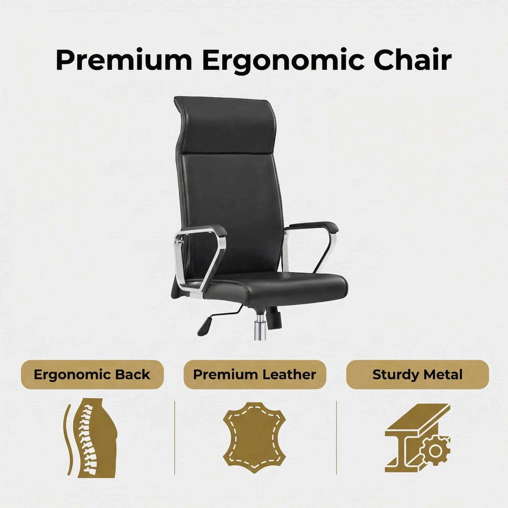 Orbit High-Back Leather Executive Office Chair