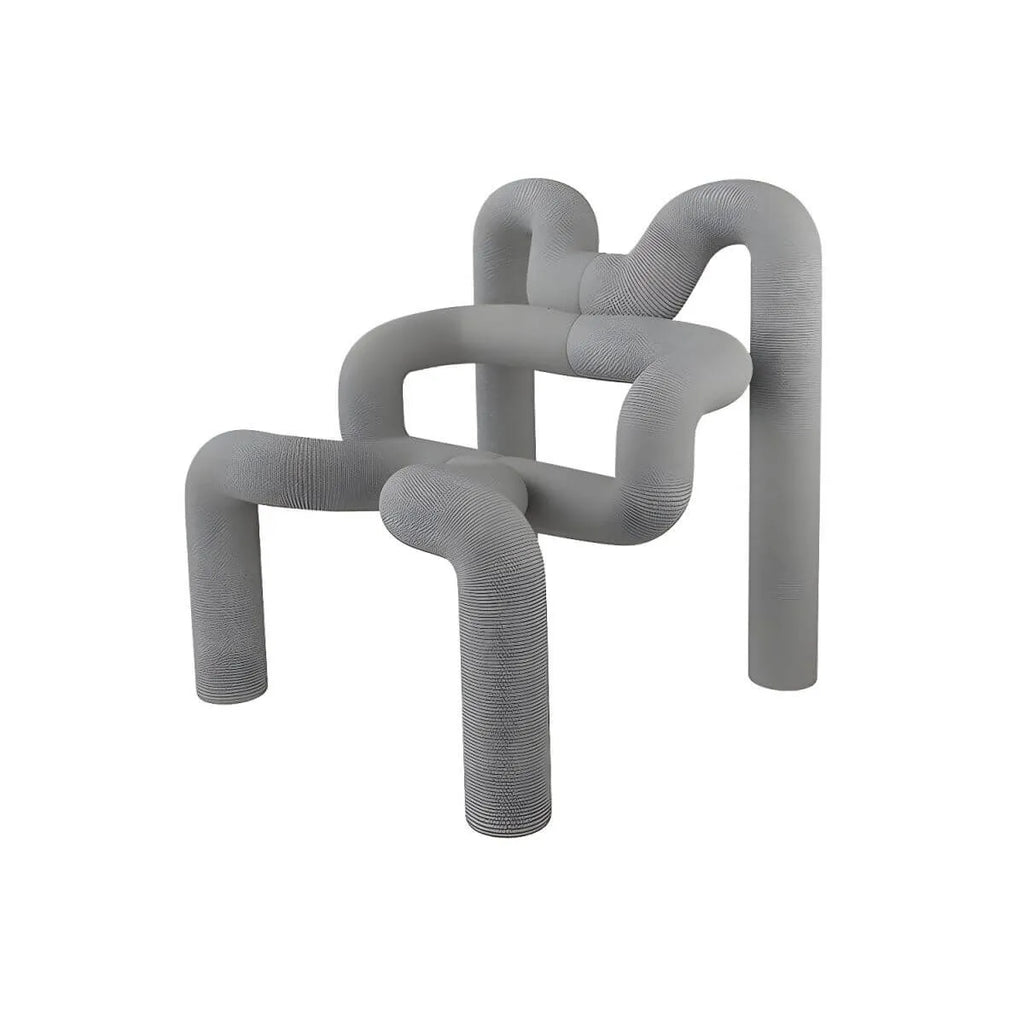 Organic Sculptural Accent Chair in Soft-Touch Upholstery