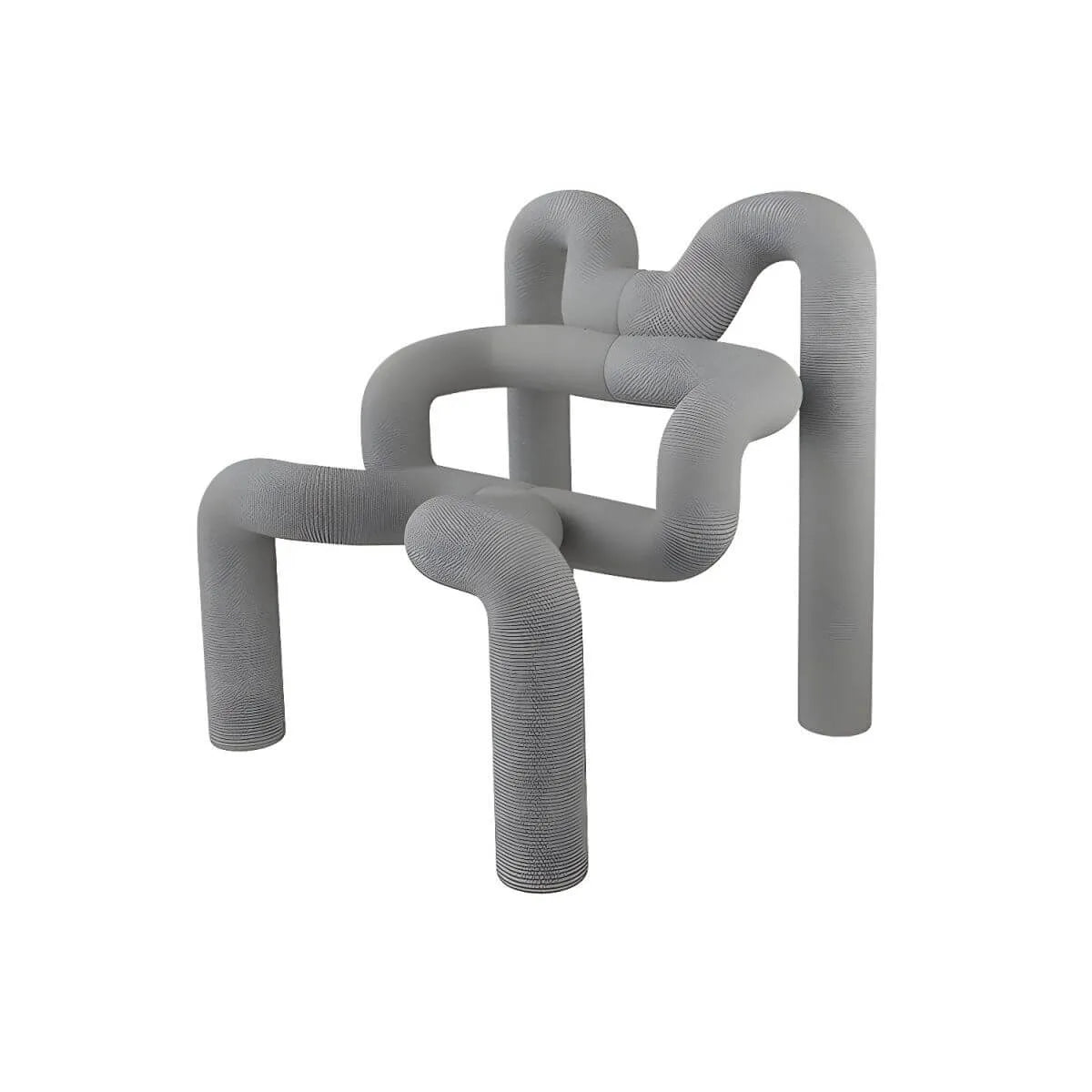 Organic Sculptural Accent Chair in Soft-Touch Upholstery