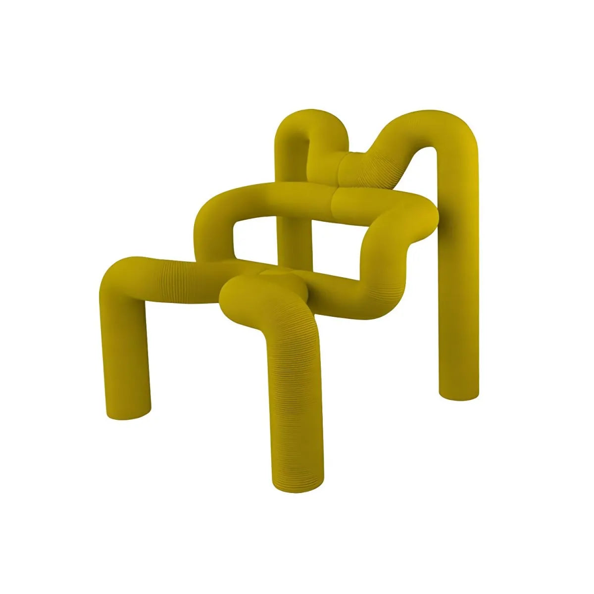 Organic Sculptural Accent Chair in Soft-Touch Upholstery