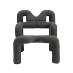 Organic Sculptural Accent Chair in Soft-Touch Upholstery