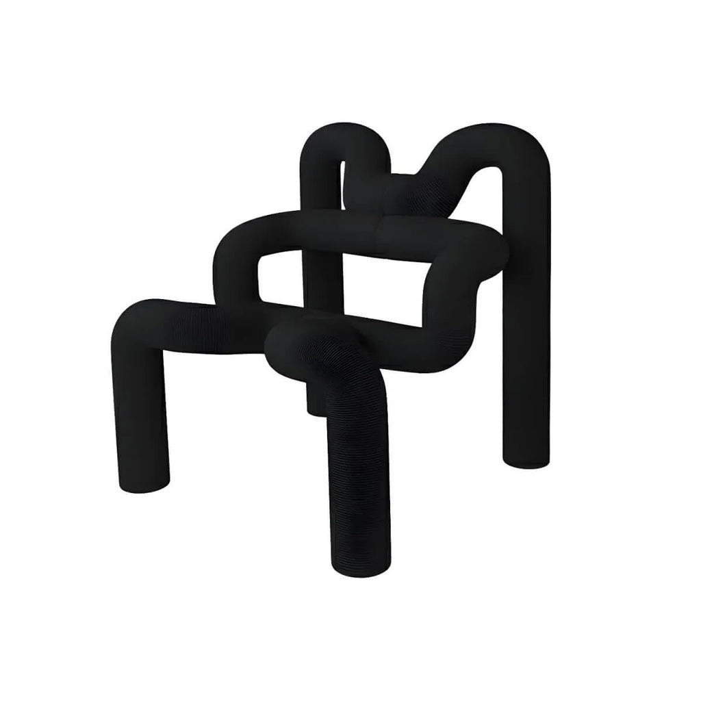 Organic Sculptural Accent Chair in Soft-Touch Upholstery