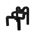 Organic Sculptural Accent Chair in Soft-Touch Upholstery