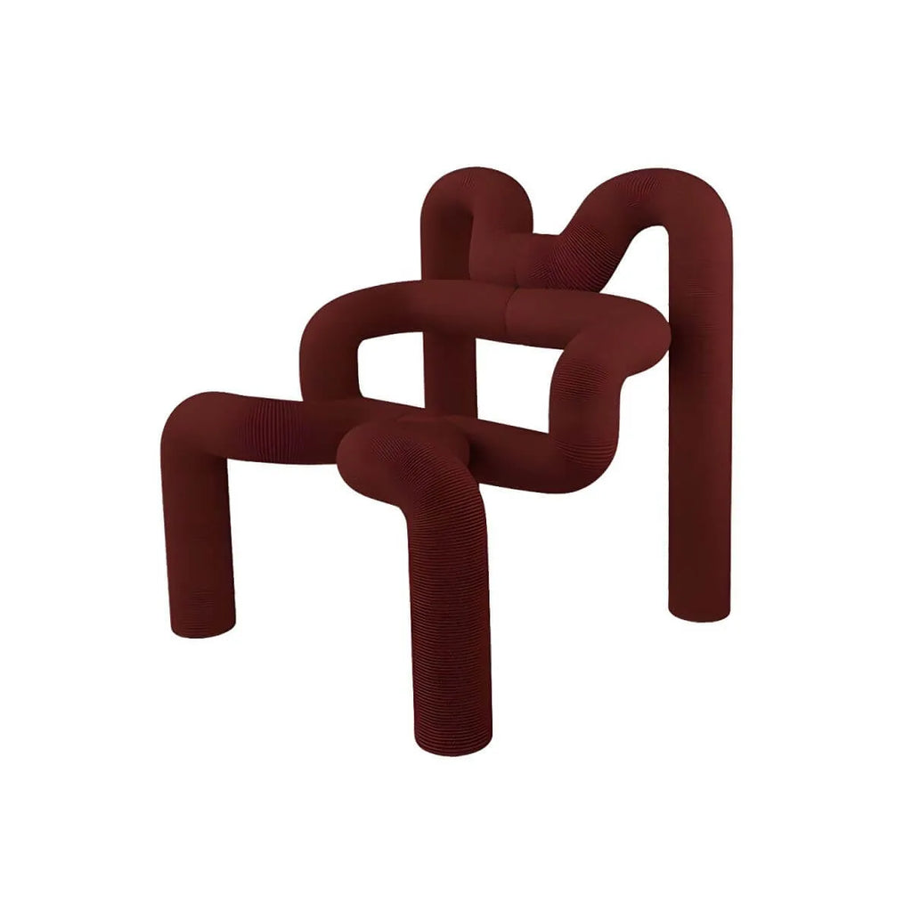 Organic Sculptural Accent Chair in Soft-Touch Upholstery
