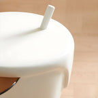 Organic-Shaped Fiberglass Coffee Table Collection – Minimalist Drum Base