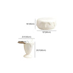 Organic-Shaped Fiberglass Coffee Table Collection – Minimalist Drum Base Dimensions