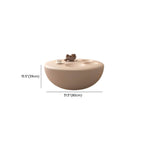 Organic-Shaped Fiberglass Coffee Table Collection – Minimalist Drum Base Dimensions