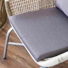 Metal Legs Loveseat with Comfortable Cushions for Outdoor Relaxation