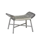 Outdoor PE rattan loveseat with metal legs and cushion pillows for patio seating
