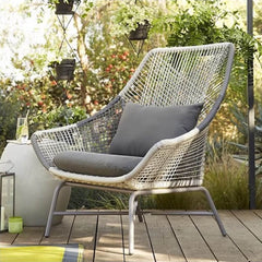 Metal Legs Loveseat with Comfortable Cushions for Outdoor Relaxation