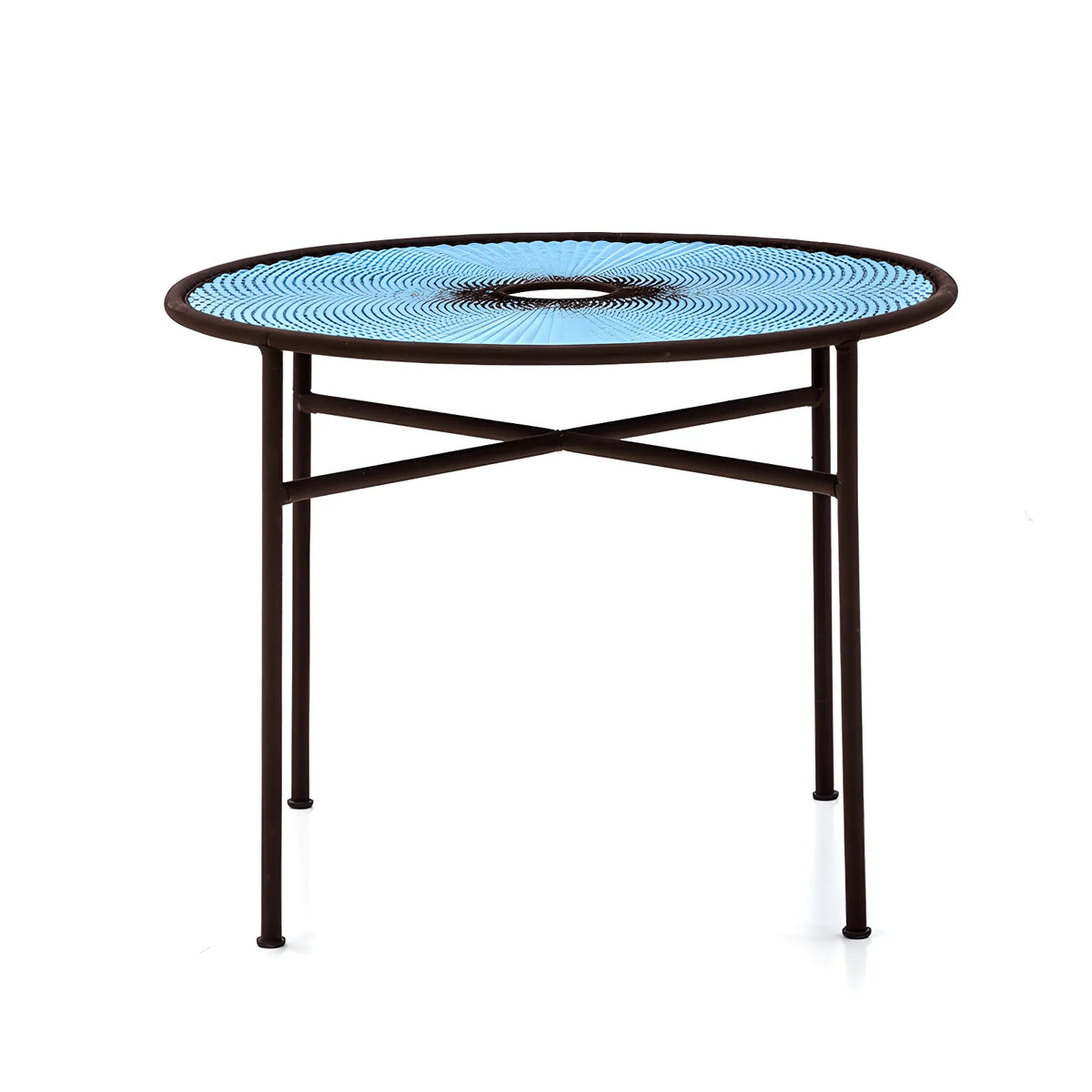Outdoor Sculptural Woven Lounge Seating and Tables Series, Dramatic High-Back Patio Set