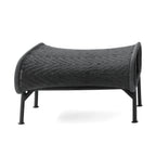 Outdoor Sculptural Woven Lounge Seating and Tables Series, Dramatic High-Back Patio Set