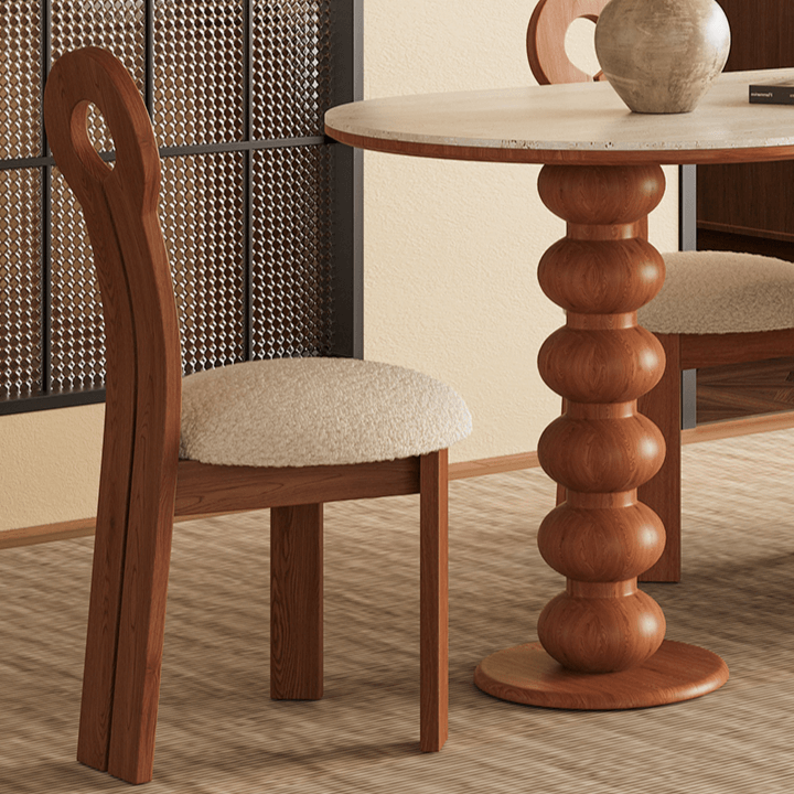 Oval Foldable Sintered Stone Dining Table With Storage