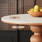 Oval Foldable Sintered Stone Dining Table With Storage