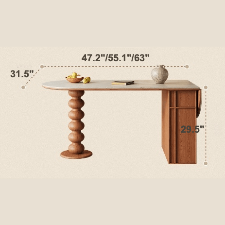 Oval Foldable Sintered Stone Dining Table With Storage Dimensions
