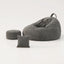 Oversized Bean Bag Sofa With Visible Fill Design and Washable Ottoman