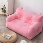 Oversized Corduroy Bean Bag Chair & Ottoman Set with Removable Cover
