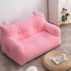 Oversized Corduroy Bean Bag Chair & Ottoman Set with Removable Cover Main Product Image