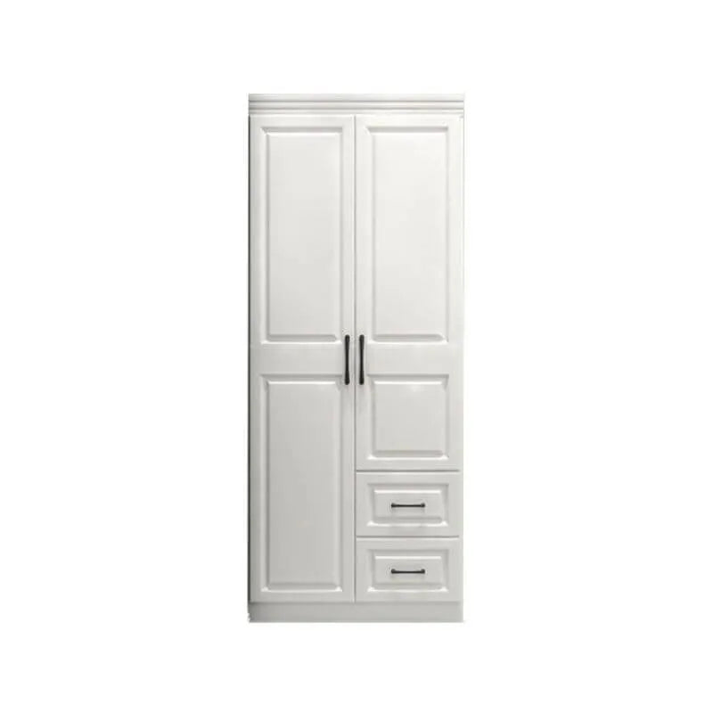 Paneled Bedroom Wardrobe Armoire With Drawers and Soft-Close Doors