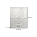 Paneled Bedroom Wardrobe Armoire With Drawers and Soft-Close Doors Dimensions