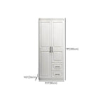 Paneled Bedroom Wardrobe Armoire With Drawers and Soft-Close Doors Dimensions