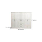 Paneled Bedroom Wardrobe Armoire With Drawers and Soft-Close Doors Dimensions
