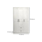 Paneled Bedroom Wardrobe Armoire With Drawers and Soft-Close Doors Dimensions