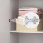 Paneled White Wardrobe Armoire With Gold Legs And Soft-Close