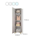 Paneled White Wardrobe Armoire With Gold Legs And Soft-Close Dimensions