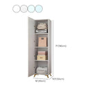 Paneled White Wardrobe Armoire With Gold Legs And Soft-Close Dimensions