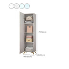 Paneled White Wardrobe Armoire With Gold Legs And Soft-Close Dimensions