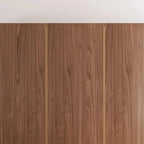 Paneled Wood Wardrobe Wall Armoire With Fluted Glass Storage