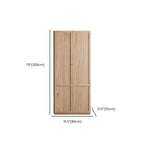 Paneled Wood Wardrobe Wall Armoire With Fluted Glass Storage Dimensions