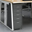 Pastel Steel Mobile File Cabinet With Casters and Vertical Storage