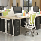 Pastel Steel Mobile File Cabinet With Casters and Vertical Storage