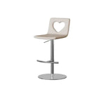 Patterned Italian Minimalist Adjustable Swivel Bar Stool With Heart Cutout