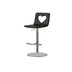 Patterned Italian Minimalist Adjustable Swivel Bar Stool With Heart Cutout