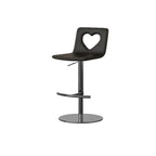 Patterned Italian Minimalist Adjustable Swivel Bar Stool With Heart Cutout