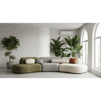 Pebble Sofa Modular Cloud Velvet Lounge with Curved Forms and Flexible Layouts