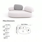Pebble Sofa Modular Cloud Velvet Lounge with Curved Forms and Flexible Layouts Dimensions