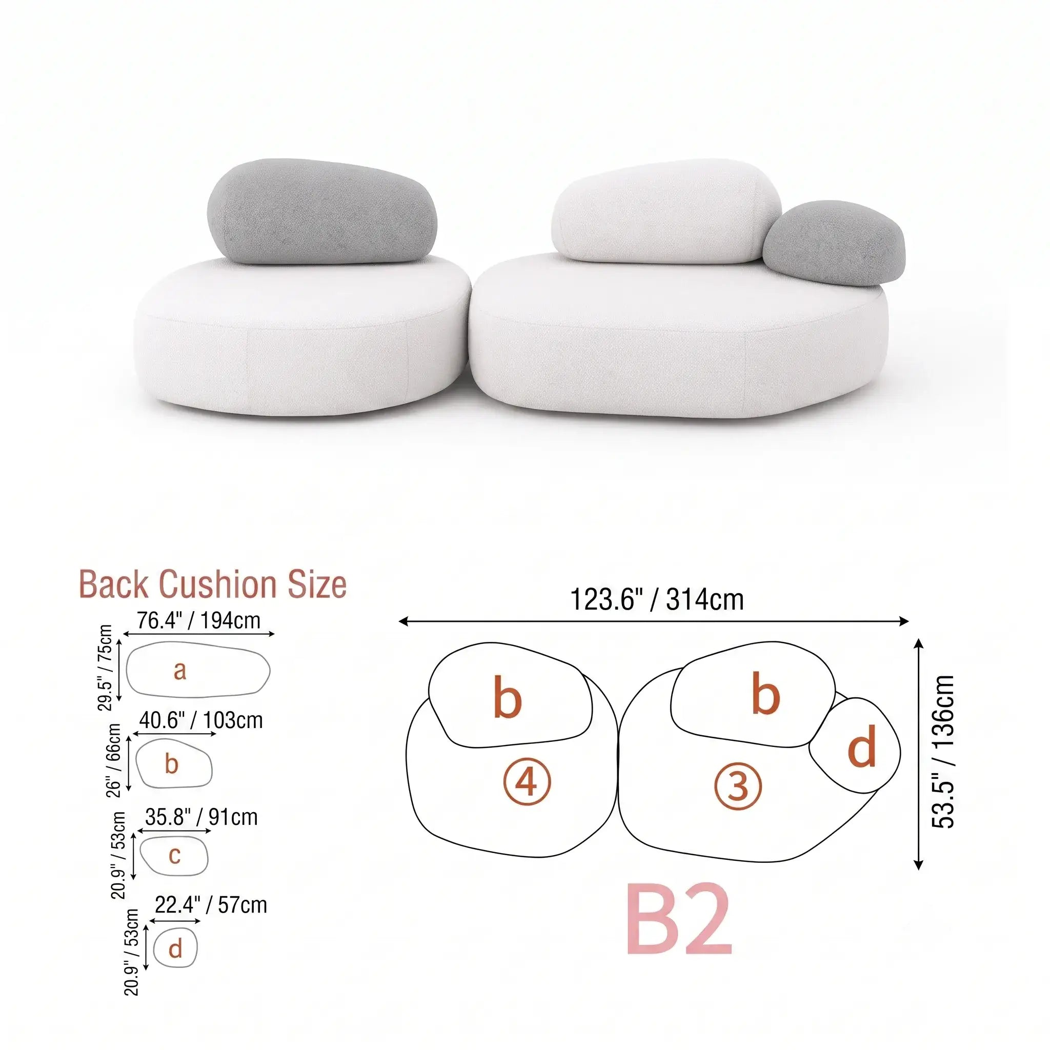 Pebble Sofa Modular Cloud Velvet Lounge with Curved Forms and Flexible Layouts Dimensions