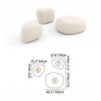 Pebble Sofa Modular Cloud Velvet Lounge with Curved Forms and Flexible Layouts Dimensions
