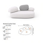 Pebble Sofa Modular Cloud Velvet Lounge with Curved Forms and Flexible Layouts Dimensions