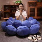 Pet Friendly Flower Floor Meditation Chair Cushion with Plush Petal Design